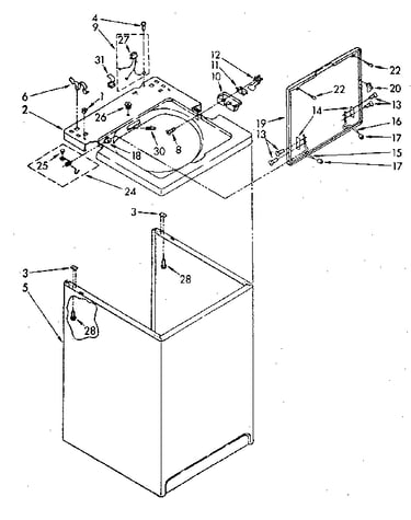 Top and cabinet
