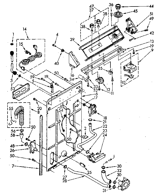 Control and rear panel