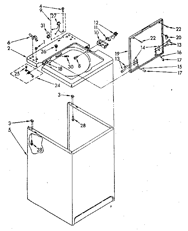 Top and cabinet