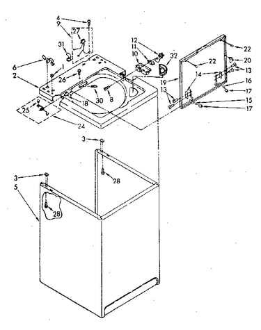 Top and cabinet