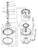 Agitator, basket and tub