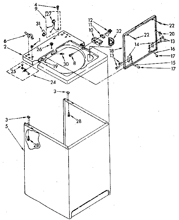 Top and cabinet