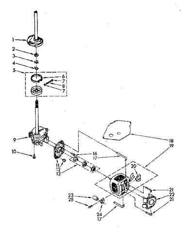 Brake clutch, gearcase, motor and pump