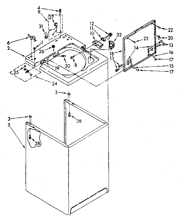Top and cabinet