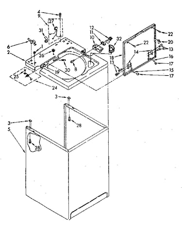 Top and cabinet