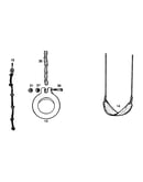 Gym ring, swing, climbing rope assembly