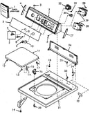 Control hood, controls, loading door and cabinet top