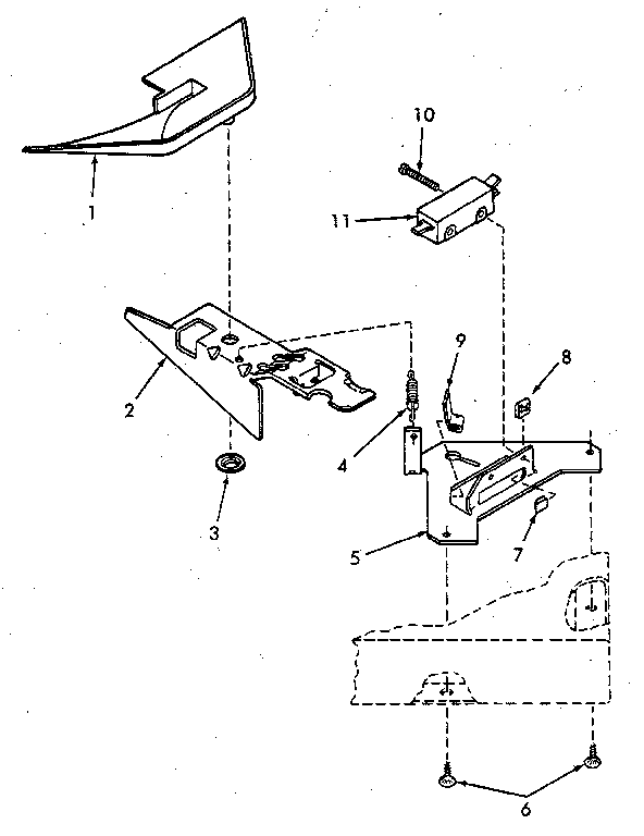 Loading door switch and bracket assembly