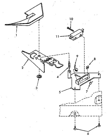 Loading door switch and bracket assembly