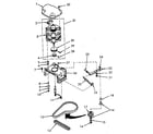 Speed Queen NA4621L33728 motor, mounting bracket, belts and idler assembly diagram