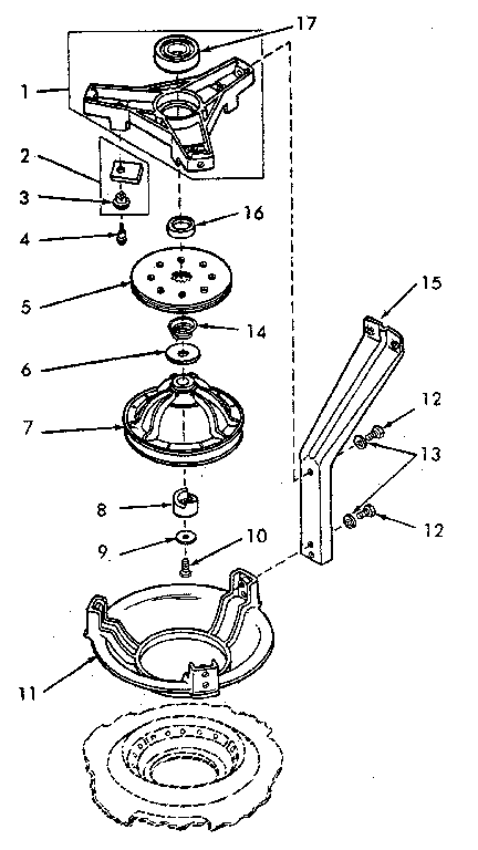 BEARING HOUSING, BRAKE, PULLEY AND PIVOT DOME