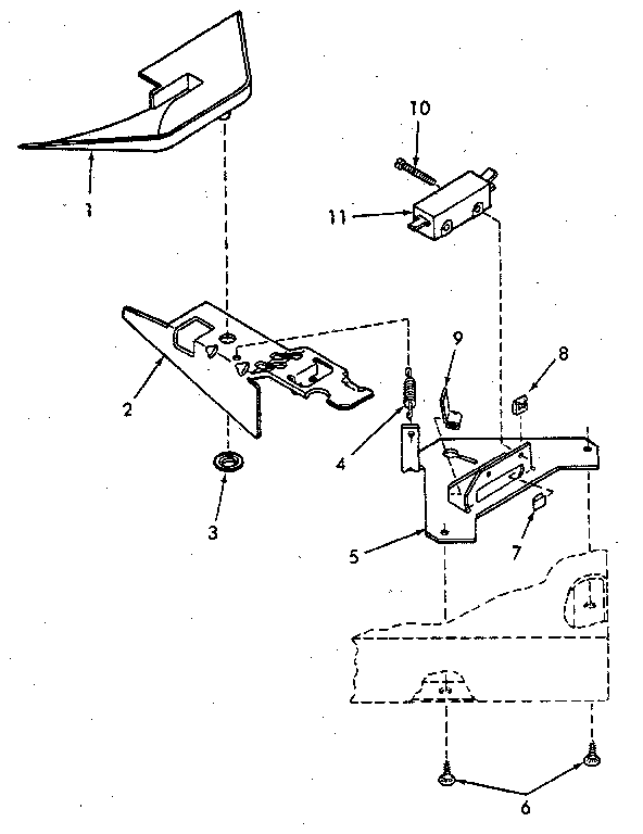 Loading door switch and bracket assembly