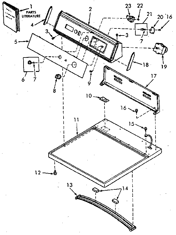 Control hood, controls and cabinet top