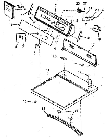 Control hood, controls and cabinet top