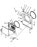 Loading door, front panel and seals