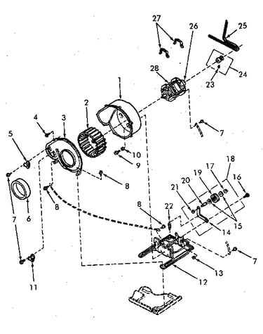 Motor, exhaust fan and belt