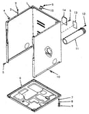 Cabinet, exhaust duct and base