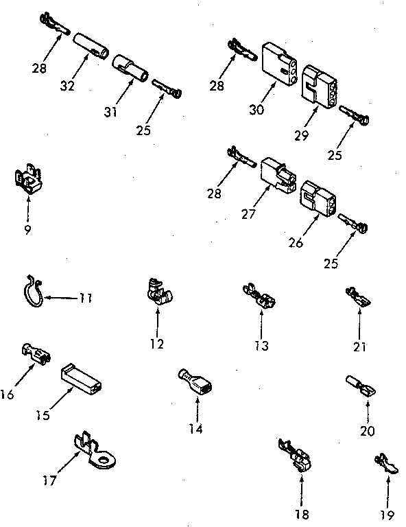 Power cord and wire terminals