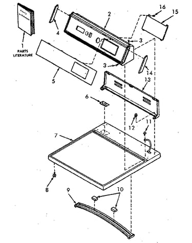 Control hood, controls and cabinet top