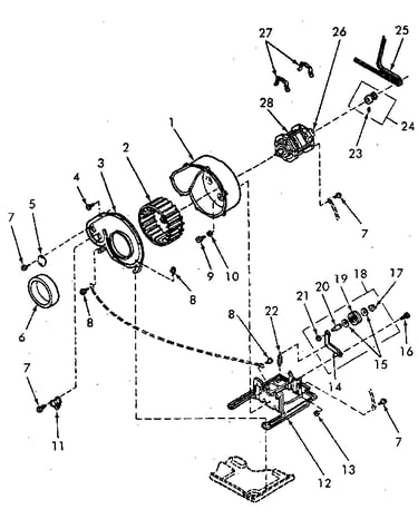 Motor, exhaust fan and belt