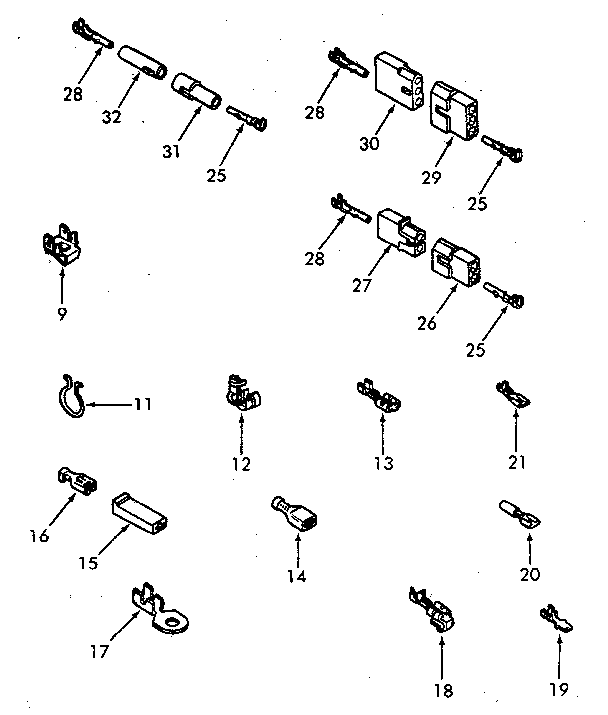 Power cord and wire terminals