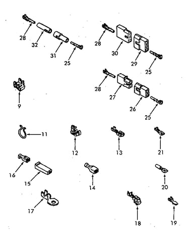 Power cord and wire terminals