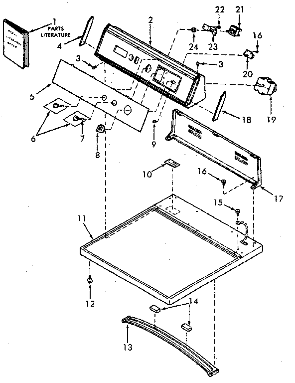 Control hood, controls and cabinet top