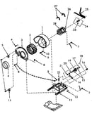 Motor, exhaust fan and belt