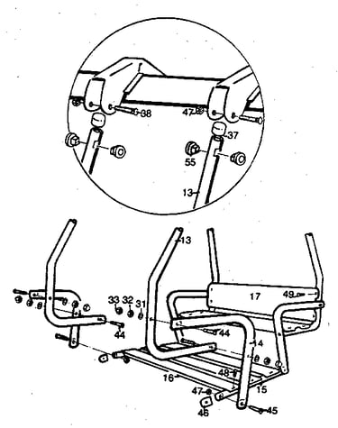 Lawn swing assembly