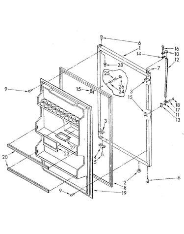 Refrigerator door