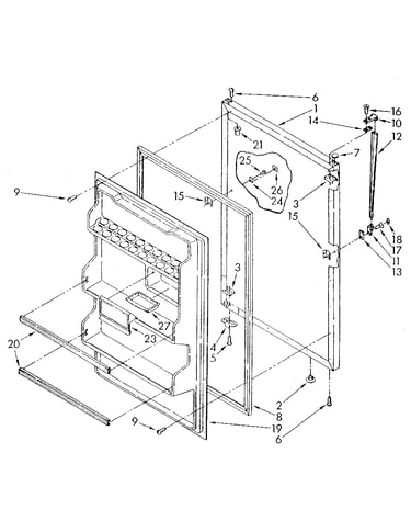 Refrigerator door