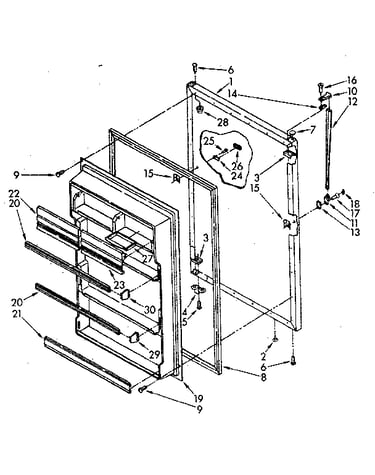 Refrigerator door
