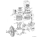Craftsman 106175162 3 & 5 h.p. 2 stage 2 cylinder air compressor diagram