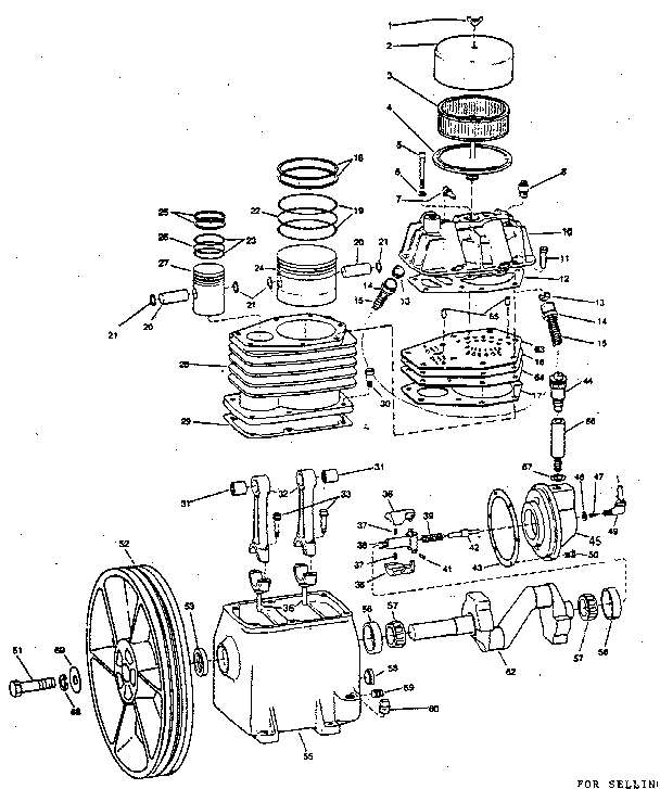 3 & 5 h.p. 2 stage 2 cylinder air compressor