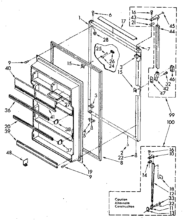 Refrigerator door