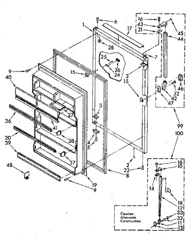 Refrigerator door