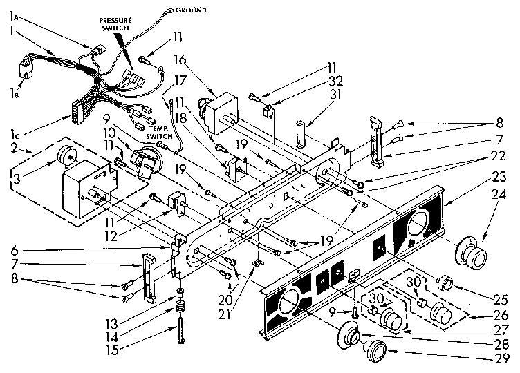 Washer/dryer control panel