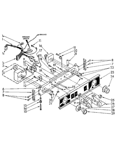 Washer/dryer control panel