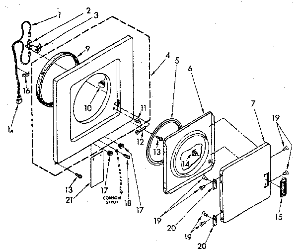 DRYER FRONT PANEL AND DOOR