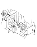 Dryer front panel and door