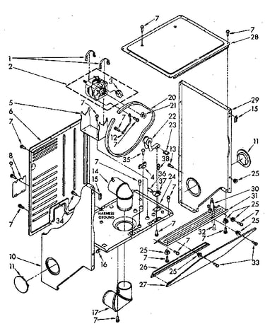Dryer cabinet and motor