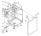 Kenmore 11088675100 washer cabinet diagram