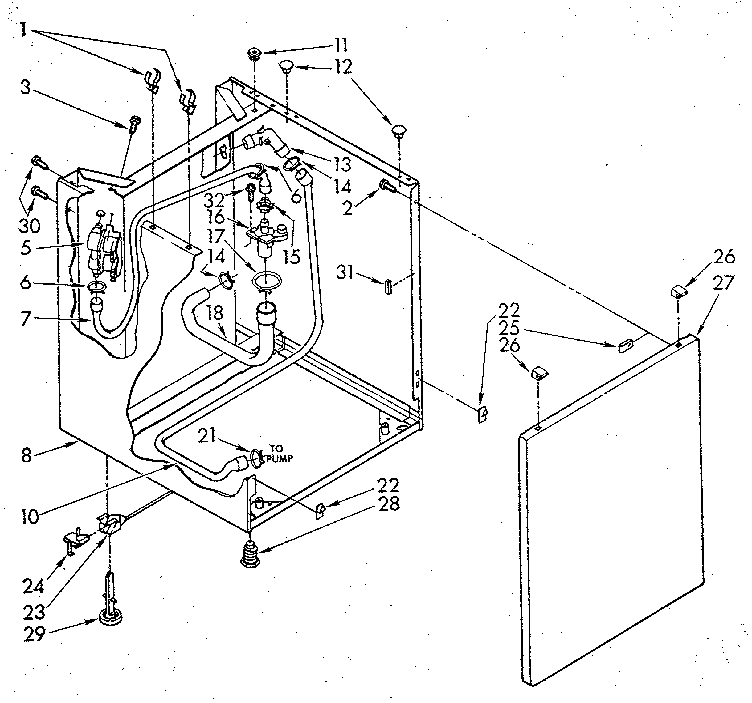 Washer cabinet