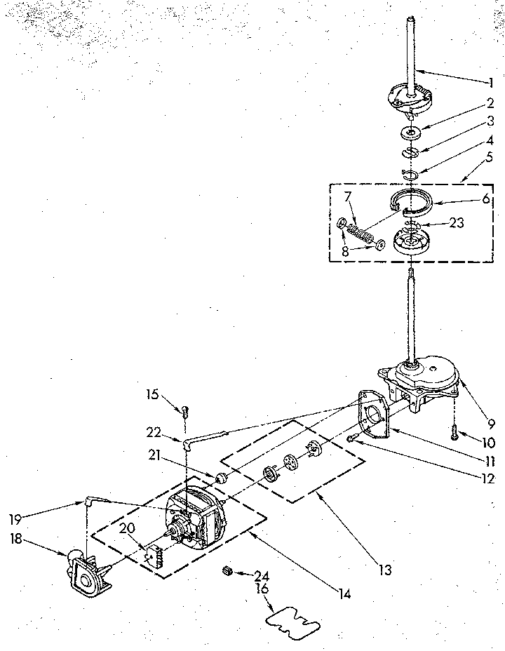 BRAKE, CLUTCH, GEARCASE, MOTOR AND PUMP