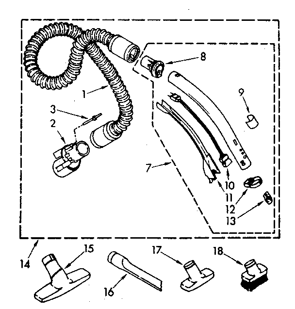 Hose and attachment