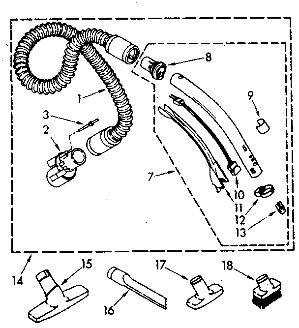 Hose and attachment