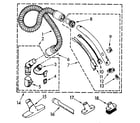 Kenmore 1162639584 hose and attachment diagram