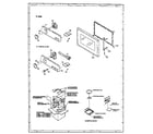 Sharp R-1F80W/R/BK control panel, door parts & packing & accessories diagram