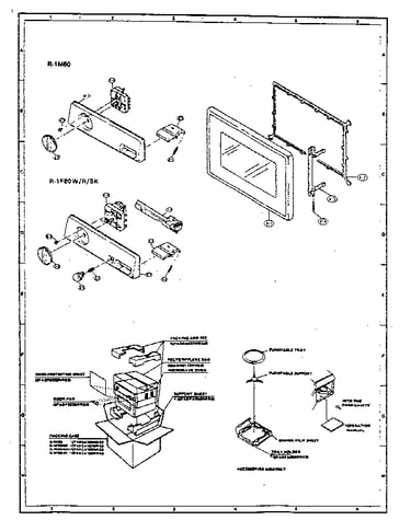 Control panel, door parts & packing & accessories