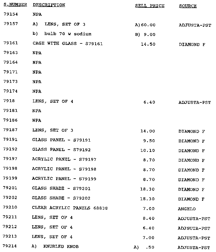 Stock # 79154-79214